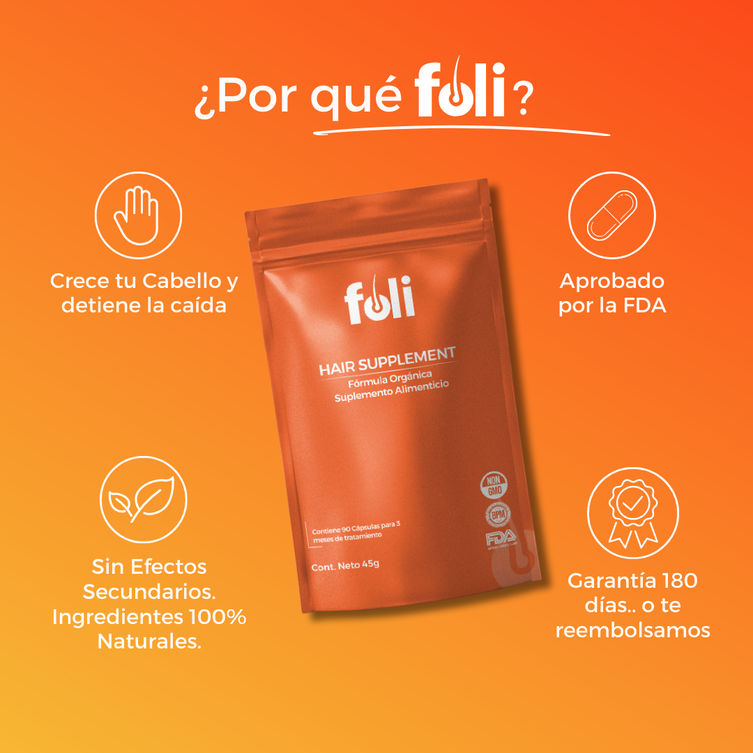 foli™️ | Crecimiento de Cabello | 90 días