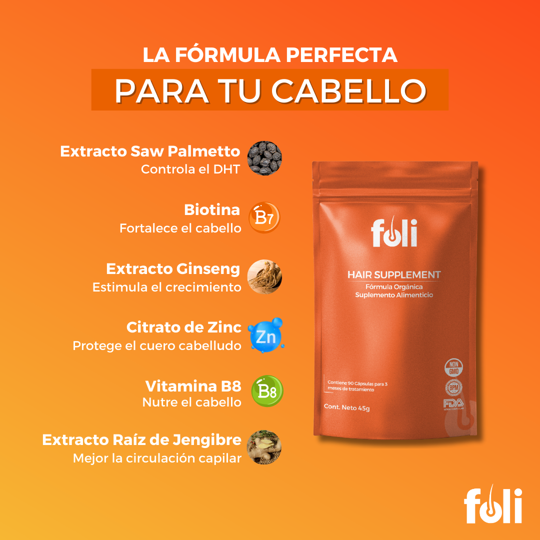 foli™️ | Crecimiento de Cabello | 90 días
