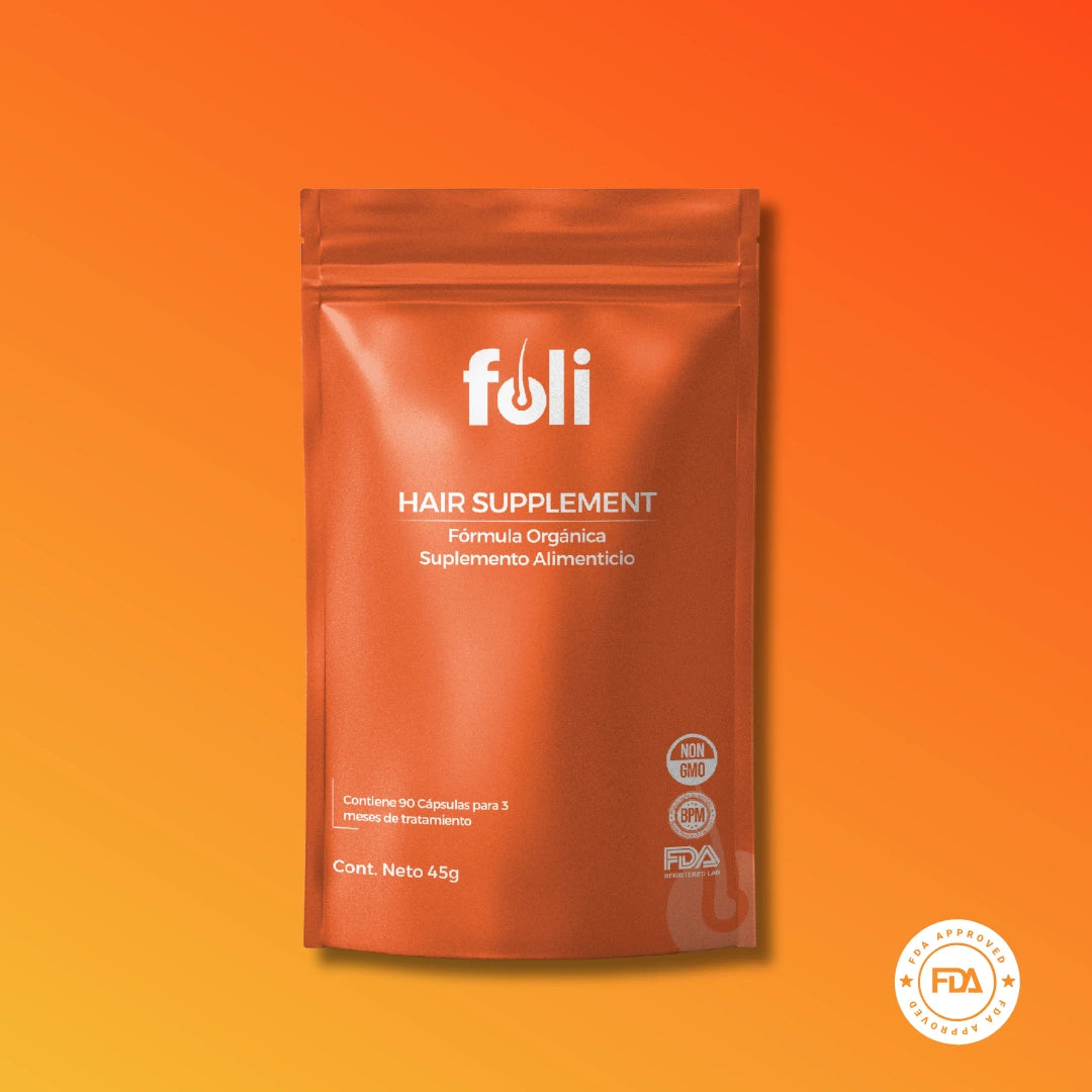 foli™️| Suplemento para Crecimiento de Cabello | 90 días por bolsa